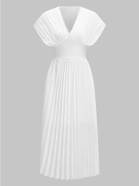 Micas M tie a-line spaghetti strap midi dress M MC5-4